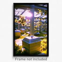 Pixel Art Poster - Plastic Apiary (8 Bit Psychedelic Trippy Video Game Print)