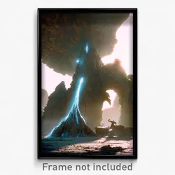 Pixel Art Poster - Fluid Megalith (8 Bit Psychedelic Trippy Video Game Print)