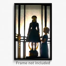 Pixel Art Poster - Little Statue (8 Bit Psychedelic Trippy Video Game Print)
