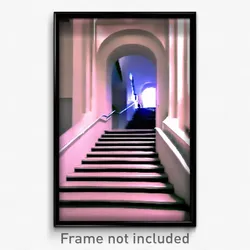 Pixel Art Poster - Far Stair (8 Bit Psychedelic Trippy Weird Video Game Print)