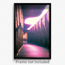 Pixel Art Poster - Warped Walkway (8 Bit Psychedelic Trippy Video Game Print)