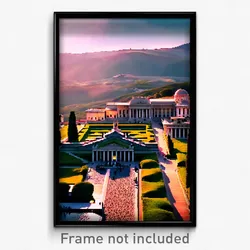 Pixel Art Poster - Ancient Belvedere (8 Bit Psychedelic Trippy Video Game Print)
