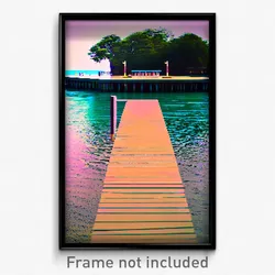 Pixel Art Poster - Nifty Jetty (8 Bit Psychedelic Trippy Weird Video Game Print)