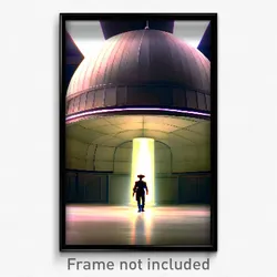 Pixel Art Poster - Puny Dome (8 Bit Psychedelic Trippy Weird Video Game Print)