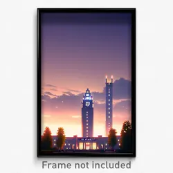 Pixel Art Poster - Vast University (8 Bit Psychedelic Trippy Video Game Print)