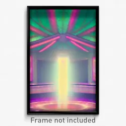 Pixel Art Poster - Swirly Commune (8 Bit Psychedelic Trippy Video Game Print)