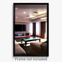 Pixel Art Poster - Calm Entertainment Room (8 Bit Psychedelic Video Game Print)