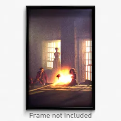 Pixel Art Poster - Zealous Den (8 Bit Psychedelic Trippy Weird Video Game Print)