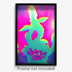 Pixel Art Poster - Flamboyant Spike (8 Bit Psychedelic Trippy Video Game Print)