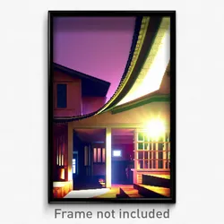 Pixel Art Poster - Warped Home (8 Bit Psychedelic Trippy Weird Video Game Print)