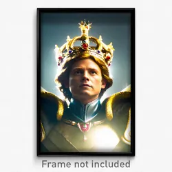 Pixel Art Poster - Spotless Crown (8 Bit Psychedelic Trippy Video Game Print)