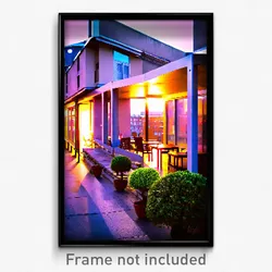 Pixel Art Poster - Urban Terrace (8 Bit Psychedelic Trippy Video Game Print)