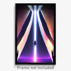 Pixel Art Poster - Superb Abyss (8 Bit Psychedelic Trippy Video Game Print)