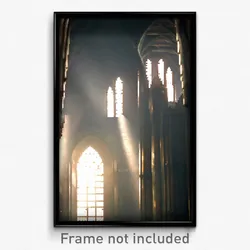 Pixel Art Poster - Drab Cathedral (8 Bit Psychedelic Trippy Video Game Print)