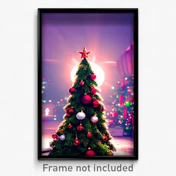 Pixel Art Poster - Puny Christmas (8 Bit Psychedelic Trippy Video Game Print)