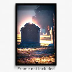 Pixel Art Poster - Old Grave (8 Bit Psychedelic Trippy Weird Video Game Print)