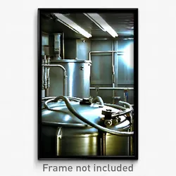 Pixel Art Poster - Metallic Boiler Room (8 Bit Psychedelic Video Game Print)
