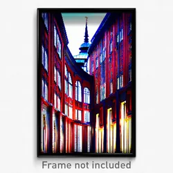 Pixel Art Poster - Jaw Dropping Swedish Architecture (8 Bit Video Game Print)