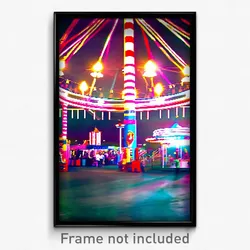 Pixel Art Poster - Flawless Fairground (8 Bit Psychedelic Video Game Print)