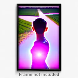 Pixel Art Poster - Glossy Fields (8 Bit Psychedelic Trippy Video Game Print)