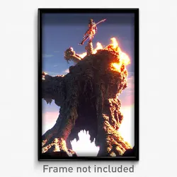 Pixel Art Poster - Giant Remnant (8 Bit Psychedelic Trippy Video Game Print)