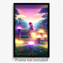 Pixel Art Poster - Anime Like Fairy Ring (8 Bit Psychedelic Video Game Print)