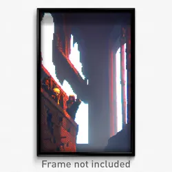 Pixel Art Poster - Animated Remains (8 Bit Psychedelic Trippy Video Game Print)