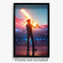Pixel Art Poster - Thick Independence Day (8 Bit Psychedelic Video Game Print)