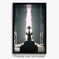 Pixel Art Poster - Dark Ossuary (8 Bit Psychedelic Trippy Video Game Print)