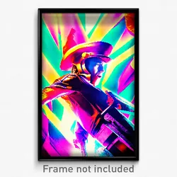 Pixel Art Poster - Vibrant Vike (8 Bit Psychedelic Trippy Video Game Print)
