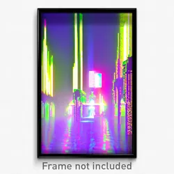 Pixel Art Poster - Glitchy Parish (8 Bit Psychedelic Trippy Video Game Print)