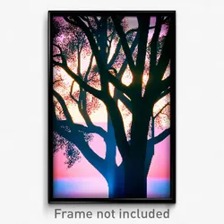 Pixel Art Poster - Unrealistic Trees (8 Bit Psychedelic Trippy Video Game Print)