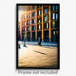 Pixel Art Poster - Deserted Barcelona (8 Bit Psychedelic Video Game Print)