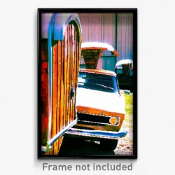 Pixel Art Poster - Wooden Austin (8 Bit Psychedelic Trippy Video Game Print)
