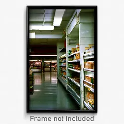 Pixel Art Poster - Rundown Grocery Store (8 Bit Psychedelic Video Game Print)