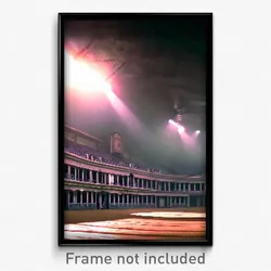 Pixel Art Poster - Old Fashioned Arena (8 Bit Psychedelic Video Game Print)
