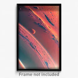 Pixel Art Poster - Gorgeous Mars (8 Bit Psychedelic Trippy Video Game Print)