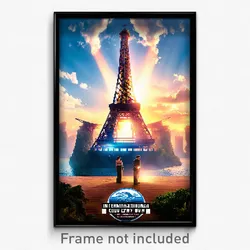 Pixel Art Poster - International Cay (8 Bit Psychedelic Trippy Video Game Print)