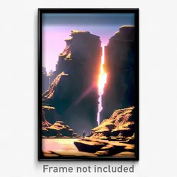 Pixel Art Poster - Big Fissure (8 Bit Psychedelic Trippy Weird Video Game Print)