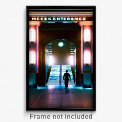 Pixel Art Poster - Meek Entrance (8 Bit Psychedelic Trippy Video Game Print)