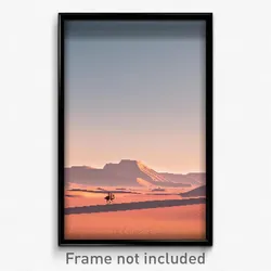Pixel Art Poster - Silent Desert (8 Bit Psychedelic Trippy Video Game Print)