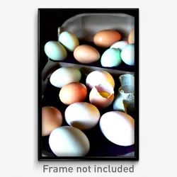 Pixel Art Poster - Flawless Eggs (8 Bit Psychedelic Trippy Video Game Print)
