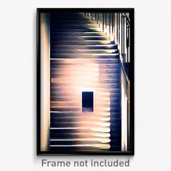 Pixel Art Poster - Flickering Stair (8 Bit Psychedelic Trippy Video Game Print)