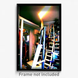 Pixel Art Poster - Cluttered Ladder (8 Bit Psychedelic Trippy Video Game Print)