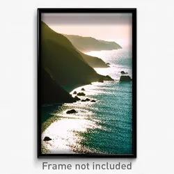 Pixel Art Poster - Terrific Coast (8 Bit Psychedelic Trippy Video Game Print)