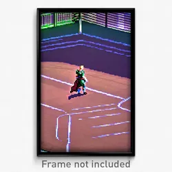 Pixel Art Poster - Outlandish Court (8 Bit Psychedelic Trippy Video Game Print)