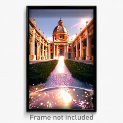 Pixel Art Poster - Bubbly Italian Architecture (8 Bit Video Game Print)