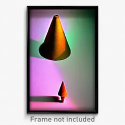 Pixel Art Poster - Thick Cone (8 Bit Psychedelic Trippy Weird Video Game Print)