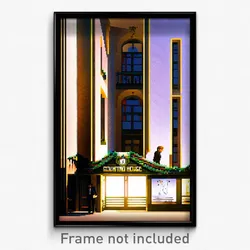 Pixel Art Poster - Elegant Counting House (8 Bit Psychedelic Video Game Print)
