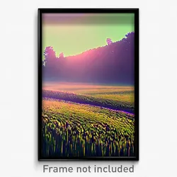 Pixel Art Poster - Smooth Meadow (8 Bit Psychedelic Trippy Video Game Print)